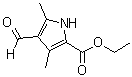 structure of CAS# 2199-64-6, 4-Formyl-3,5-Dimethyl-1H-Pyrrole-2-Carboxylicacid Ethyl Ester;4-Formyl-3,5-Dimethyl-1H-Pyrrole-2-Carboxylic Acid Ethyl Ester;Ethyl 4-Methanoyl-3,5-Dimethyl-1H-Pyrrole-2-Carboxylate;Zinc00158975