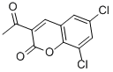 structure of CAS# 2199-91-9, 3-Acetyl-6,8-Dichlorochromen-2-One;3-Acetyl-6,8-Dichloro-Chromen-2-One;3-Acetyl-6,8-Dichloro-2-Chromenone;3-Acetyl-6,8-Dichloro-Coumarin