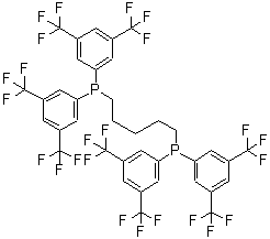 CAS 登录号：220185-42-2， 1,5-戊烷二基二{二[3,5-二(三氟甲基)苯基]膦}