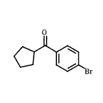 structure of CAS# 2204-97-9, (4-Bromophenyl)(Cyclopentyl)Methanone;4-Bromophenyl cyclopentyl ketone;MFCD03841306