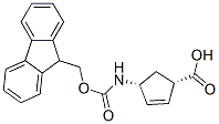 structure of CAS# 220497-65-4, (1R,4S)-N-Fmoc-1-Aminocyclopent-2-Ene-4-Carboxylic Acid;(1R,4S)-4-[(9H-Fluoren-9-Ylmethoxy-Oxomethyl)Amino]-1-Cyclopent-2-Enecarboxylate;Zinc02243685