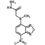 structure of CAS# 221263-97-4, 2-[Methyl(7-Nitro-2,1,3-Benzoxadiazol-4-Yl)Amino]Acetohydrazide;2-[N-(7-Nitro-4-benzofurazanyl)methylamino]acethydrazide;4-(N-Hydr<wbr>azinocarb<wbr>onylmethy<wbr>l-N-methy<wbr>lamino)-7<wbr>-nitro-be<wbr>nzofurazan;DBD-CO-Hz