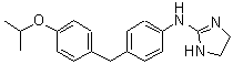 structure of CAS# 221529-58-4, N-[4-(4-Isopropoxybenzyl)Phenyl]-4,5-Dihydro-1H-Imidazol-2-Amine;