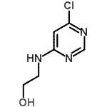 结构式 CAS# 22177-94-2, 2-[(6-氯-4-嘧啶基)氨基]乙醇