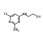结构式 CAS# 22177-97-5, 2-[(6-氯-2-甲基-4-嘧啶基)氨基]乙醇