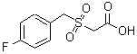 structure of CAS# 222639-41-0, [(4-Fluorobenzyl)Sulfonyl]Acetic Acid;(4-Fluoro-¦Á-tolulenesulfonyl)acetic acid;(4-FLUOROPHENYLMETHANESULFONYL)-ACETIC ACID;(4-FLUOROPHENYLMETHANESULFONYL)-ACETICACID