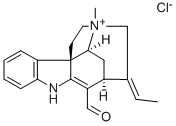 structure of CAS# 22273-09-2, Fluorocurarine Chloride;Vincanine Methyl Chloride;C-Curarine Iii, Chloride;Curanium, 2,16,19,20-Tetradehydro-4-Methyl-17-Oxo-, Chloride, (19E)-