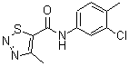 structure of CAS# 223580-51-6, N-(3-Chloro-4-Methylphenyl)-4-Methyl-1,2,3-Thiadiazole-5-Carboxamide;1,2,3-Thi<wbr>adiazole-<wbr>5-carboxa<wbr>mide, N-(<wbr>3-chloro-<wbr>4-methylp<wbr>henyl)-4-<wbr>methyl-;N-(3-chlo<wbr>ro-4-meth<wbr>ylphenyl)<wbr>(4-methyl<wbr>(1,2,3-th<wbr>iadiazol-<wbr>5-yl))car<wbr>boxamide;ZINC00139056