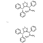 结构式 CAS# 223725-09-5, 1-[(R)-(二甲基氨基)(苯基)甲基]-2-(二苯基膦基)-1,2,3,4,5-环戊烷五基-铁(2:1)