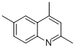structure of CAS# 2243-89-2, 2,4,6-Trimethylquinoline;Quinoline, 2,4,6-Trimethyl-;Zinc01038929