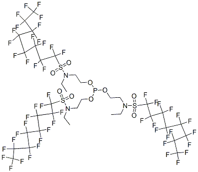 CAS 登录号：2250-98-8， 三[N-乙基-1,1,2,2,3,3,4,4,5,5,6,6,7,7,8,8,8-十七氟-N-(2-羟基乙基)-1-辛烷磺酰胺]磷酸酯