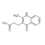 结构式 CAS# 22609-25-2, 3-(2-甲基-4-氧代-1,4-二氢-3-喹啉基)丙酸