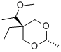 CAS#: 22644-56-0， 5beta-Ethyl-5alpha-(1-Methoxyethyl)-2beta-Methyl-1,3-Dioxane
