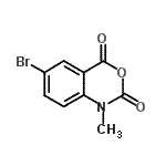 结构式 CAS# 22721-17-1, 6-溴-1-甲基-3,1-苯并恶嗪-2,4-二酮