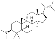 CAS 登录号：2278-38-8， (3-beta,5-alpha,20S)-N,N,N',N',4,4,14-七甲基-9,19-环孕烷-3,20-二胺
