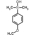 structure of CAS# 22868-26-4, (4-Methoxyphenyl)(Dimethyl)Silanol;(4-Methoxyphenyl)dimethylsilanol;(p-Methoxyphenyl)dimethylsilanol;667951_ALDRICH