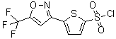 structure of CAS# 229956-98-3, 5-[5-(Trifluoromethyl)-1,2-Oxazol-3-Yl]-2-Thiophenesulfonyl Chloride;2-sulfonyl choride;5-(5-(tri<wbr>fluoromet<wbr>hyl)isoxa<wbr>zol-3-yl)<wbr>thiophene<wbr>-2-sulfon<wbr>yl chlori<wbr>de;5-[5-(Tri<wbr>fluoromet<wbr>hyl)-1,2-<wbr>oxazol-3-<wbr>yl]thioph<wbr>ene-2-sul<wbr>phonyl ch<wbr>loride, 3<wbr>-[5-(Chlo<wbr>rosulphon<wbr>yl)thien-<wbr>2-yl]-5-(<wbr>trifluoro<wbr>methyl)is<wbr>oxazole, <wbr>2-(Chloro<wbr>sulphonyl<wbr>)-5-[5-(t<wbr>rifluorom<wbr>ethyl)-1,<wbr>2-oxazol-<wbr>3-yl]thio<wbr>phene