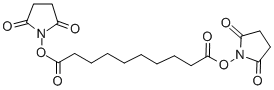 structure of CAS# 23024-29-5, Decanedioic Acid 1,10-Bis(2,5-Dioxo-1-Pyrrolidinyl) Ester;2,5-Pyrrolidinedione, 1,1'-[(1,10-Dioxo-1,10-Decanediyl)Bis(Oxy)]Bis-;SEBACIC ACID BIS(N-SUCCINIMIDYL) ESTER 97+%;SEBACIC ACID BIS(N-SUCCINIMIDYL) ESTER