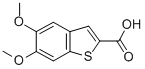 structure of CAS# 23046-03-9, 5,6-Dimethoxy-1-Benzothiophene-2-Carboxylic Acid;5,6-Dimethoxybenzothiophene-2-Carboxylic Acid;5,6-Dimethoxy-2-Benzothiophenecarboxylic Acid;Nsc108922