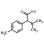 structure of CAS# 230646-18-1, (Dimethylamino)(4-Methylphenyl)Acetic Acid;(dimethylamino)(4-methylphenyl)acetic acid;2-(dimethylamino)-2-(4-methylphenyl)acetic acid;2-(dimethylamino)-2-(p-tolyl)acetic acid
