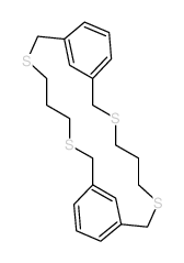 structure of CAS# 23088-84-8, 3,7,15,19-Tetrathiatricyclo[19.3.1.19,13]Hexacosa-1(25),9,11,13(26),21,23-Hexene;Nsc299536;3,7,15,19-Tetrathiatricyclo[19.3.1.1(9,13)]Hexacosa-1(25),9,11,13(26),21,23-Hexaene