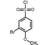 结构式 CAS# 23094-96-4, 3-溴-4-甲氧基苯磺酰氯
