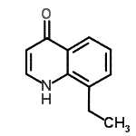 结构式 CAS# 23096-83-5, 8-乙基-4(1H)-喹啉酮
