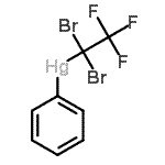 结构式 CAS# 231630-91-4, (1,1-二溴-2,2,2-三氟乙基)(苯基)汞