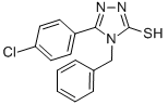 structure of CAS# 23282-92-0, 4-Benzyl-5-(4-Chloro-Phenyl)-4H-[1,2,4]Triazole-3-Thiol;4-(Benzyl)-5-(4-Chlorophenyl)-2H-1,2,4-Triazole-3-Thione;Mls000525845;Smr000116319
