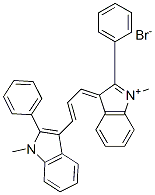 CAS#: 23312-07-4， 1-Methyl-3-(3-(1-Methyl-2-Phenyl-1H-Indol-3-Yl)-2-Propenylidene)-2-Phenyl-3H-Indolium Bromide