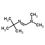 structure of CAS# 23314-06-9, N,N-Dimethyl-N'-(2-methyl-2-propanyl)imidoformamide;N′-tert-Butyl-N,N-dimethylformamidine;N'-TERT-BUTYL-N,N-DIMETHYLFORMAMIDINE;N-TERT-BUTYL-N,N-DIMETHYLFORMAMIDINE