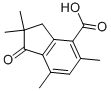 structure of CAS# 23342-32-7, 2,3-Dihydro-2,2,5,7-Tetramethyl-1-Oxo-1H-Indene-4-carboxylic Acid;2,2,5,7-TETRAMETHYL-1-OXOINDANE-4-CARBOXYLIC ACID;2,2,5,7-TETRAMETHYLINDAN-1-OXO-4-CARBOXYLIC ACID