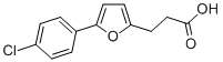 structure of CAS# 23589-02-8, 3-[5-(4-Chloro-Phenyl)-Furan-2-Yl]-Propionic Acid;3-[5-(4-Chlorophenyl)-2-Furyl]Propanoate;3-[5-(4-Chlorophenyl)-2-Furyl]Propionate;Zinc00318832
