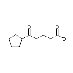 structure of CAS# 23609-43-0, 5-Cyclopentyl-5-Oxopentanoic Acid;5-Cyclopentyl-5-oxovaleric acid