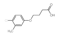 structure of CAS# 23609-99-6, 4-((4-Chloro-m-Tolyl)Oxy)-Butyric acid;4-(4-Chloro-3-Methyl-Phenoxy)Butanoic Acid;4-(4-Chloro-3-Methyl-Phenoxy)Butyric Acid;4-(4-Chloro-3-Methyl-Phenoxy)-Butyric Acid