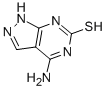 structure of CAS# 23771-52-0, 4-Amino-1,7-Dihydro-6H-Pyrazolo[3,4-d]Pyrimidine-6-Thione;4-Amino-6-Mercaptopyrazolo(3,4-D)Pyrimidine;6H-Pyrazolo[3,4-D]Pyrimidine-6-Thione, 4-Amino-1,5-Dihydro-;Nsc7790
