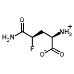 结构式 CAS# 238418-69-4, (2R,4R)-5-氨基-2-铵基-4-氟-5-氧代戊酸酯