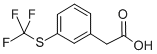 structure of CAS# 239080-04-7, 3-(Trifluoromethylthio)Phenylacetic Acid;2-[3-(Trifluoromethylthio)Phenyl]Acetic Acid;2-[3-(Trifluoromethylsulfanyl)Phenyl]Ethanoic Acid;3-(Trifluoromethylthio)Phenylacetic Acid