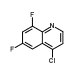结构式 CAS# 239463-89-9, 4-氯-6,8-二氟喹啉