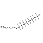 structure of CAS# 239463-91-3, 10-(Allylsulfanyl)-1,1,1,2,2,3,3,4,4,5,5,6,6,7,7,8,8-Heptadecafluorodecane;2-(Perfluorooctyl)ethyl allyl sulfide;Allyl 1H,1H,2H,2H-perfluorodecyl sulphide;Allyl 2-(perfluorooctyl)ethyl sulphide