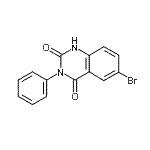 结构式 CAS# 23965-11-9, 6-溴-3-苯基-2,4(1H,3H)-喹唑啉二酮