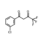 结构式 CAS# 23975-61-3, 1-(3-氯苯基)-4,4,4-三氟-1,3-丁烷二酮