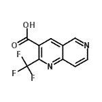 structure of CAS# 240408-97-3, 2-(Trifluoromethyl)-1,6-Naphthyridine-3-Carboxylic Acid;1,6-NAPHTHYRIDINE-3-CARBOXYLICACID, 2-(TRIFLUOROMETHYL)-;2-(TRIFLUOROMETHYL)-1,6-NAPHTHYRIDINE-3-CARBOXYLICACID;2-(Trifluoromethyl)-1,6-napthyridine-3-carboxylic