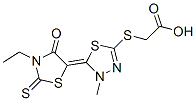 CAS#: 24075-61-4， [[5-(3-Ethyl-4-Oxo-2-Thioxothiazolidin-5-Ylidene)-4,5-Dihydro-4-Methyl-1,3,4-Thiadiazol-2-Yl]Thio]Acetic Acid