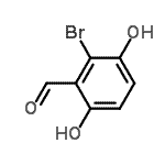 structure of CAS# 241127-72-0, 2-Bromo-3,6-Dihydroxybenzaldehyde;2-bromo-3,6-dihydroxybenzaldehyde;2-Bromo-3,6-dihydroxybenzenecarbaldehyde;BENZALDEHYDE,2-BROMO-3,6-DIHYDROXY-