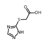 结构式 CAS# 24127-58-0, (4H-1,2,4-三唑-3-基硫基)乙酸