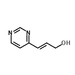 structure of CAS# 2434-58-4, (2E)-3-(4-Pyrimidinyl)-2-Propen-1-Ol;(E)-3-(pyrimidin-4-yl)prop-2-en-1-ol