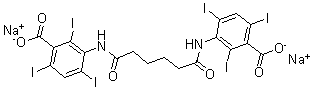 CAS#: 24360-85-8， Disodium 3-[5-[(3-Carboxylato-2,4,6-Triiodo-Phenyl)Carbamoyl]Pentanoyl Amino]-2,4,6-Triiodo-Benzoate