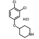 结构式 CAS# 245057-73-2, 4-(3,4-二氯苯氧基)哌啶盐酸盐(1:1)