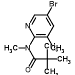 结构式 CAS# 245765-92-8, N-(5-溴-3-甲基-2-吡啶基)-N,2,2-三甲基丙酰胺